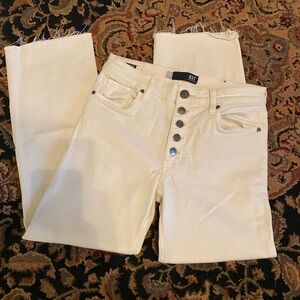 Kut from the Kloth Cream Ankle Jeans